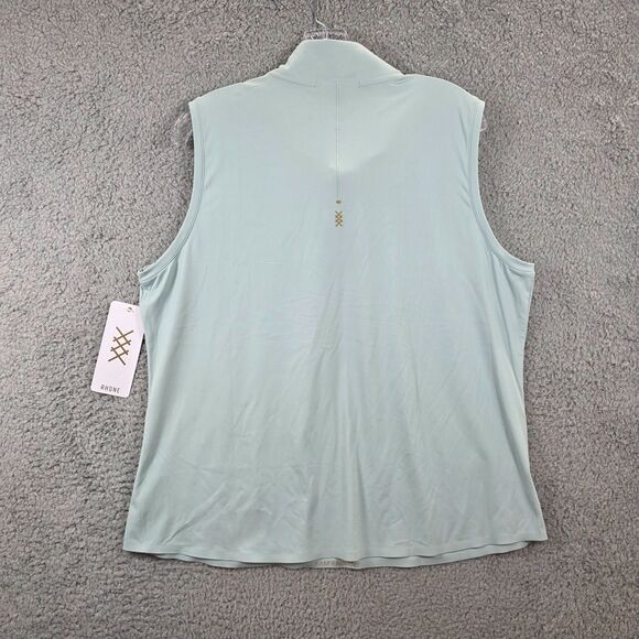 NWT Rhone Course to Court Sleeveless Zip Mock Blue Cloud Neck Pullover Size XXL - Picture 9 of 14